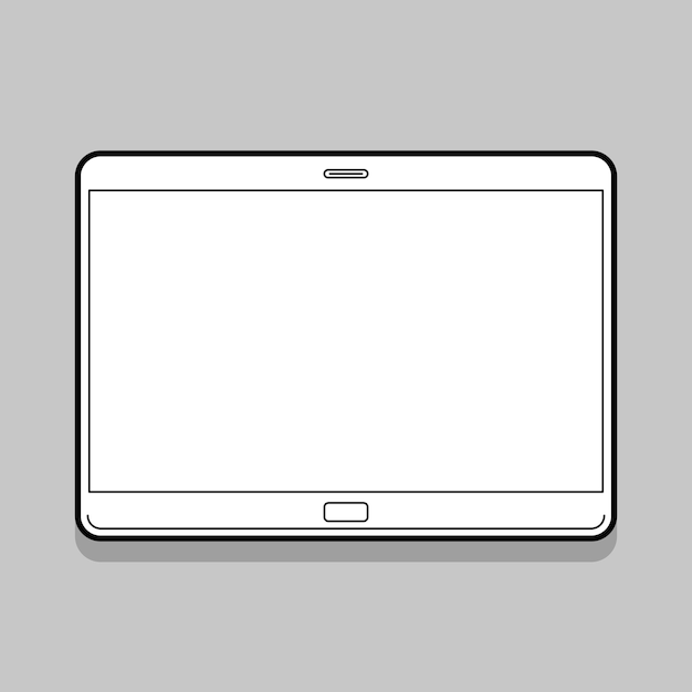 Thin line tablet icon