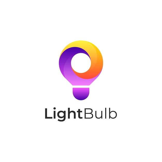 Think bulb idea logo bulb gradient colorful logo