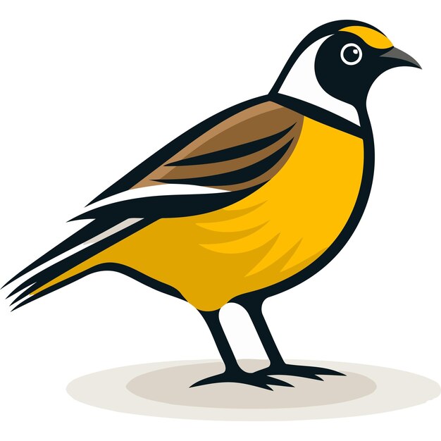 Vector this illustration depicts a yellow bird with brown stripes on its wings and back