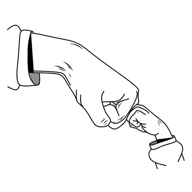 this is an illustration or icon of a father and sons hand