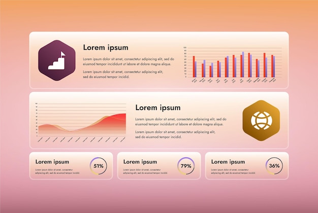 This is an infographic image illustrating business processes It is a template vector illustration