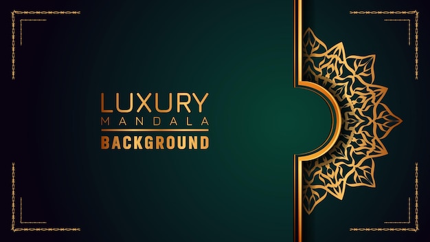 This is Luxury ornamental mandala logo background, arabesque style.