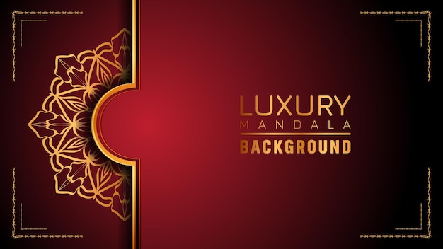 This is Luxury ornamental mandala logo background, arabesque style.