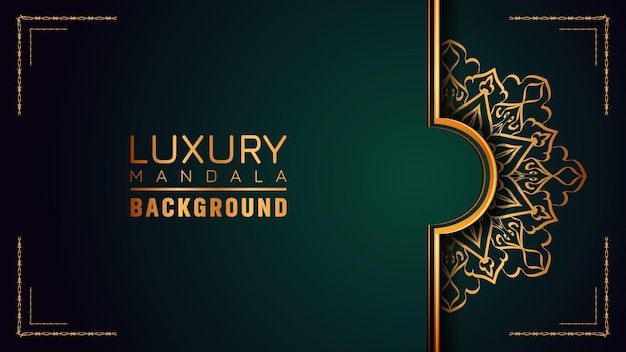 This is Luxury ornamental mandala logo background, arabesque style.