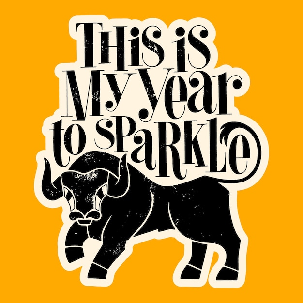 This is my year to sparkle handdrawn lettering