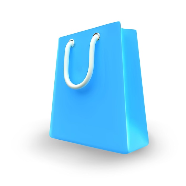 This is a shopping bag rendering 3d design which has been converted into a vector mesh