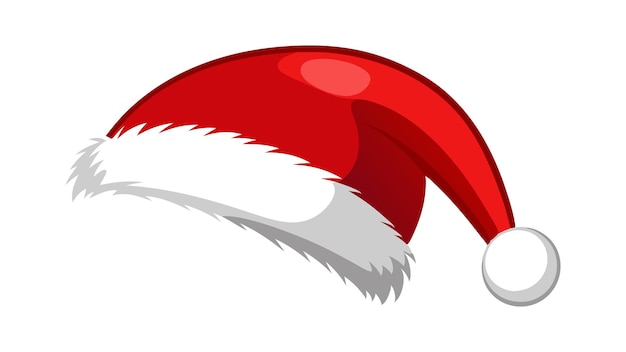 Vector this is a vector illustration of a red santa hat with a white pompom