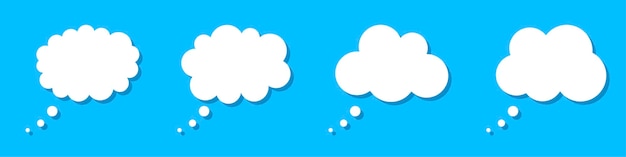 Thought bubbles Think Empty thought cloud Vector illustration