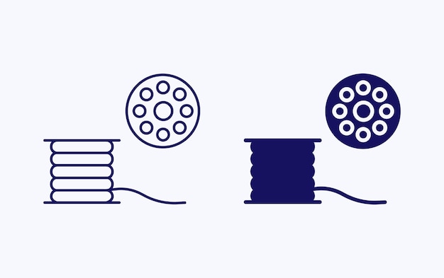 Thread roll illustration icon