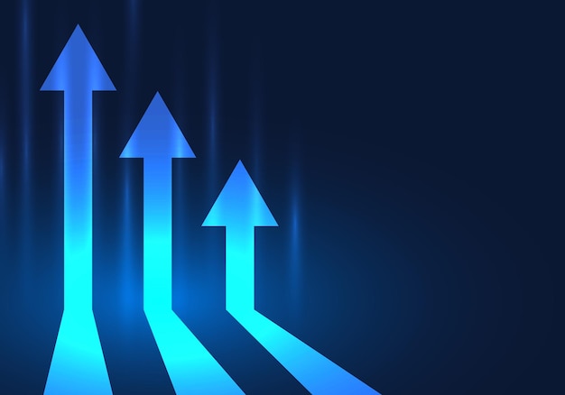 Three arrows pointing upward means doing business with competition in order to win and