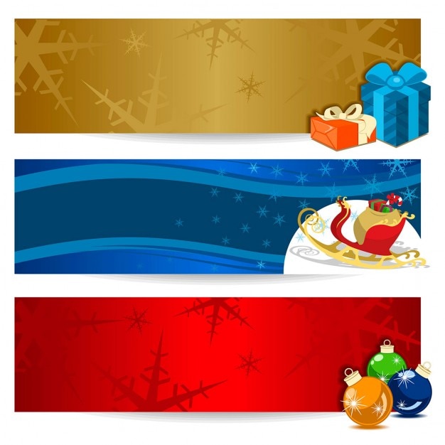 Three banners for christmas