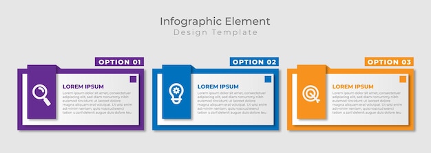 Three Choice Plan Slide Infogrpahic Design Template