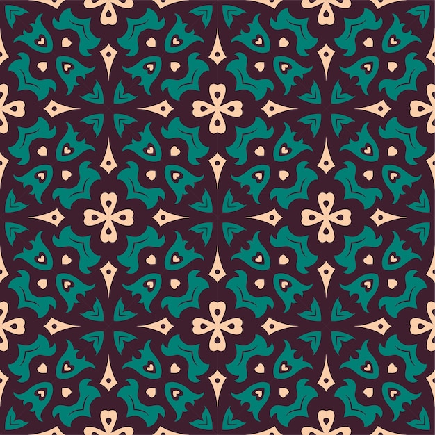 Three colors pattern ornament background. Ethnic seamless ready for print