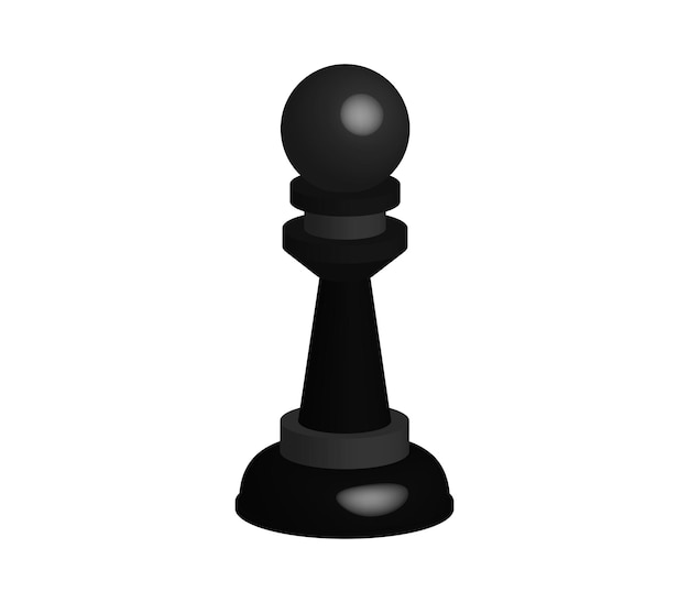 Three-dimensional chess pawn