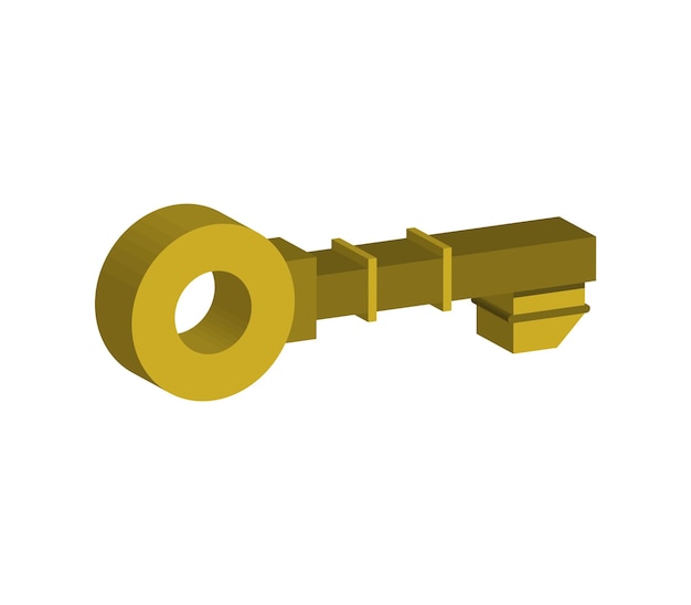 Three-dimensional key