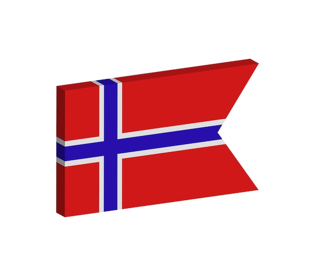 Three dimensional Norway flag