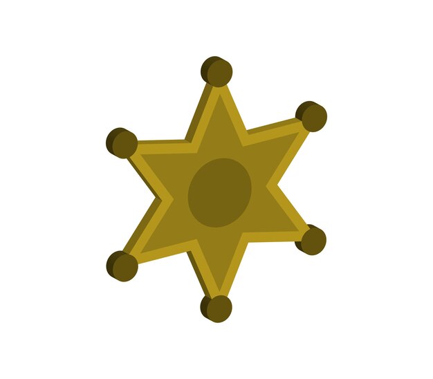 Three-dimensional sheriff star