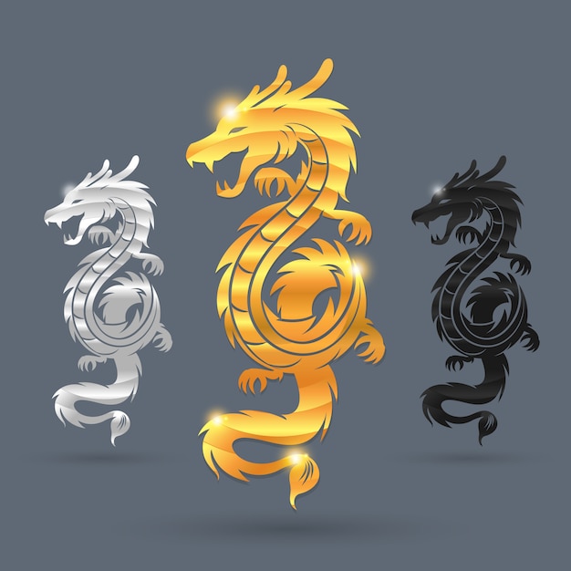 Three dragon symbol