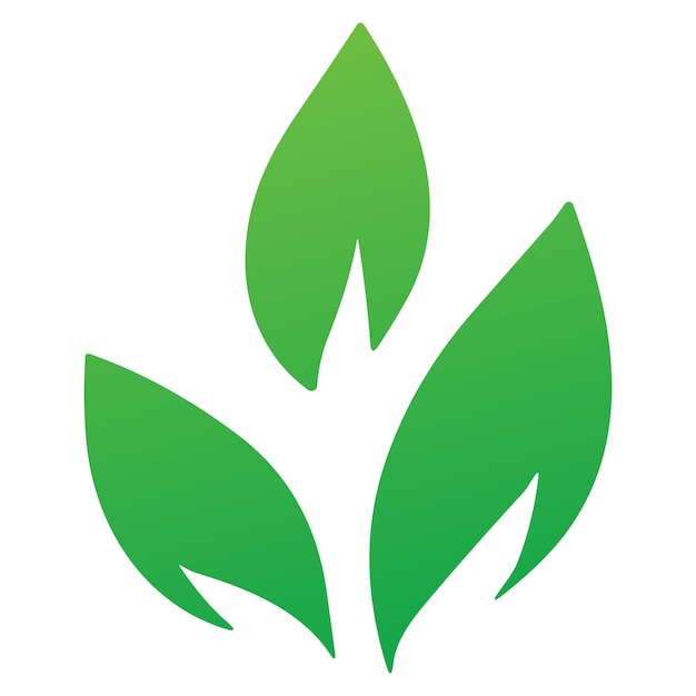 three leaf green Eco ecology nature element vector