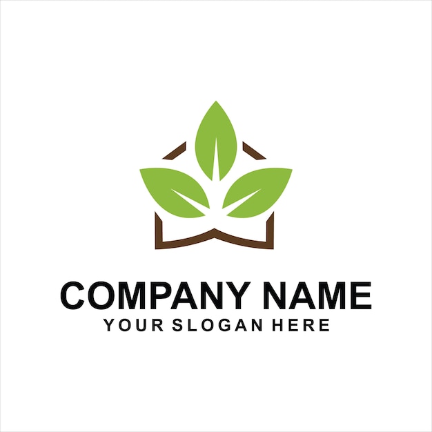 three leaf logo design