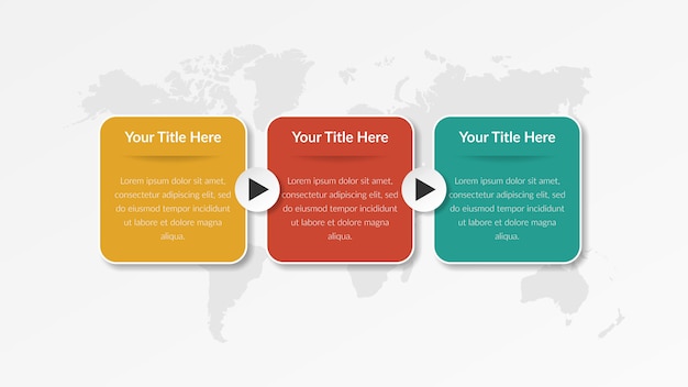 Three Point Infographic Element Business Strategy