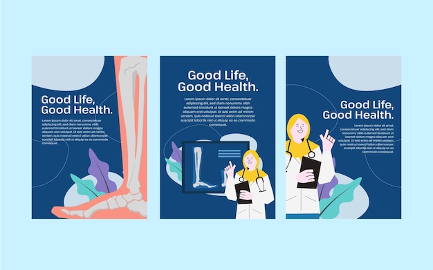 Three posters for a health clinic.