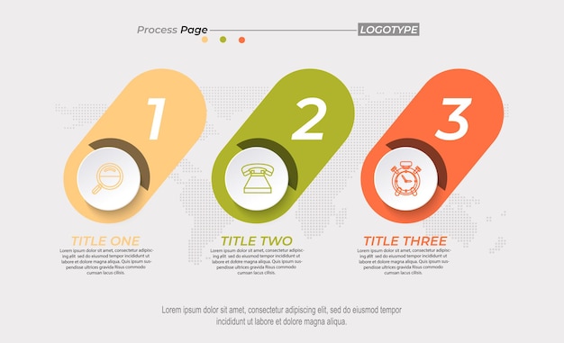 Three stage plan slide template