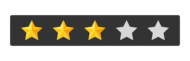 Vector three stars rating button