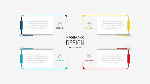 Vector three step infographic label design vector template with line icons process steps diagram