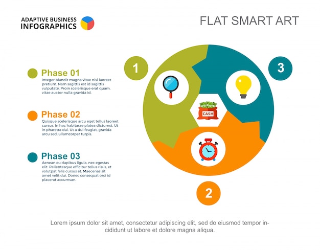 Three Step Process Chart Slide Template