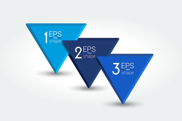 Three steps parts infographic chart diagram Vector