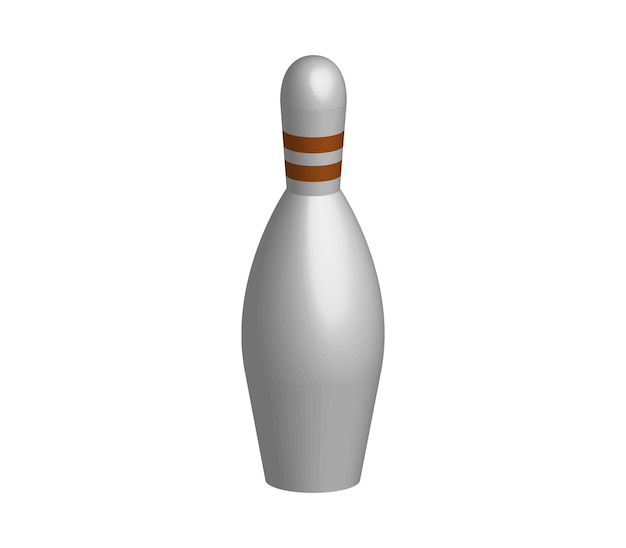 Threedimensional bowling pin