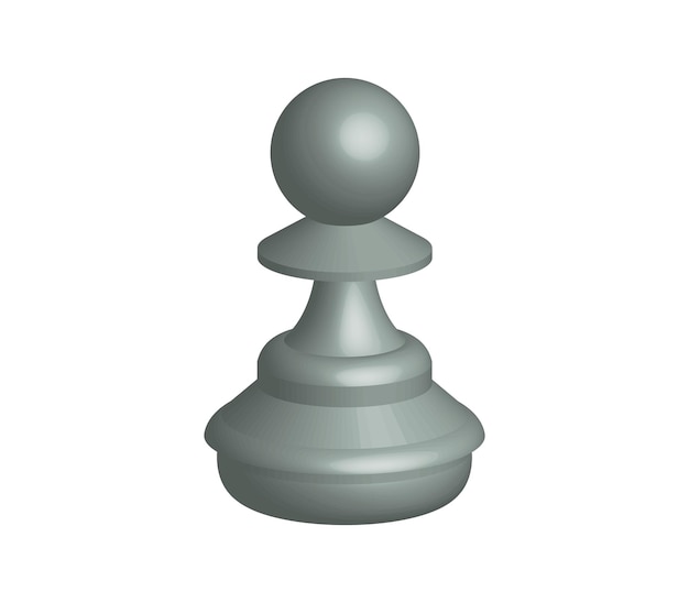 Threedimensional chess pawn