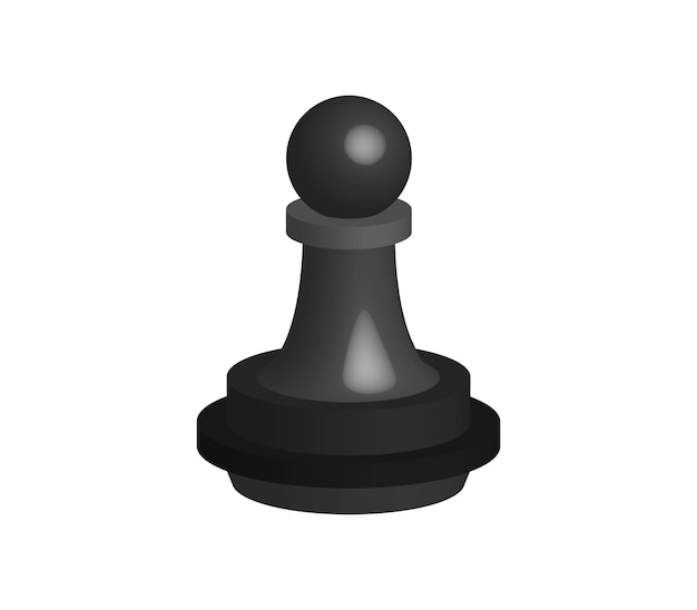 Threedimensional chess pawn