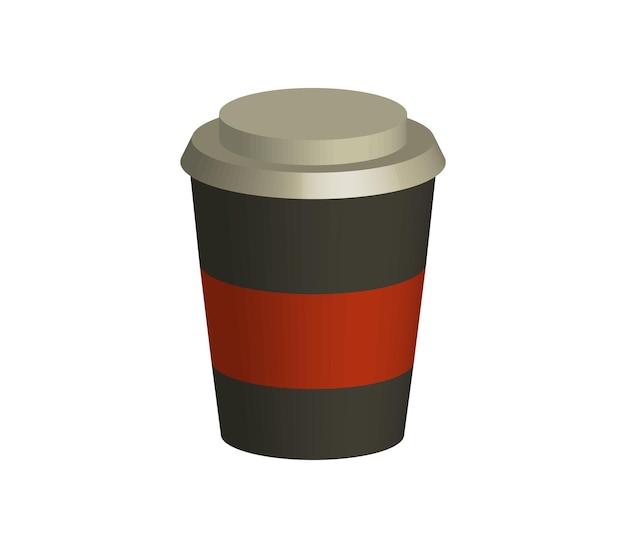 Threedimensional coffee cup