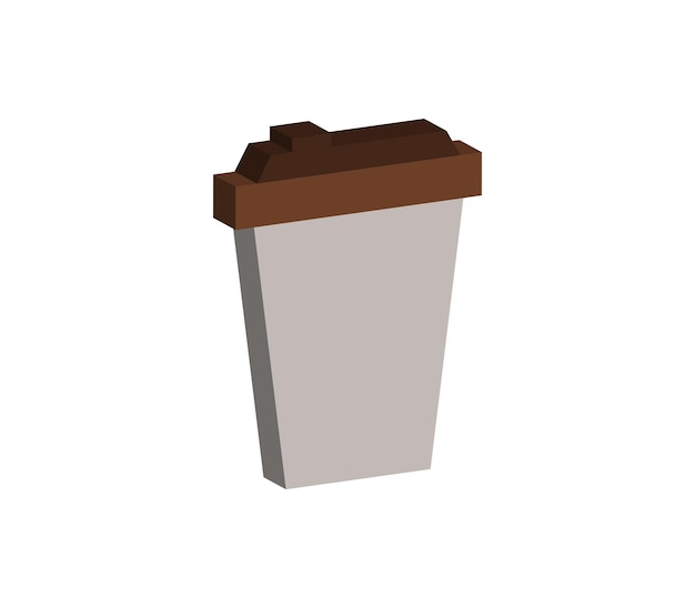 Threedimensional coffee cup