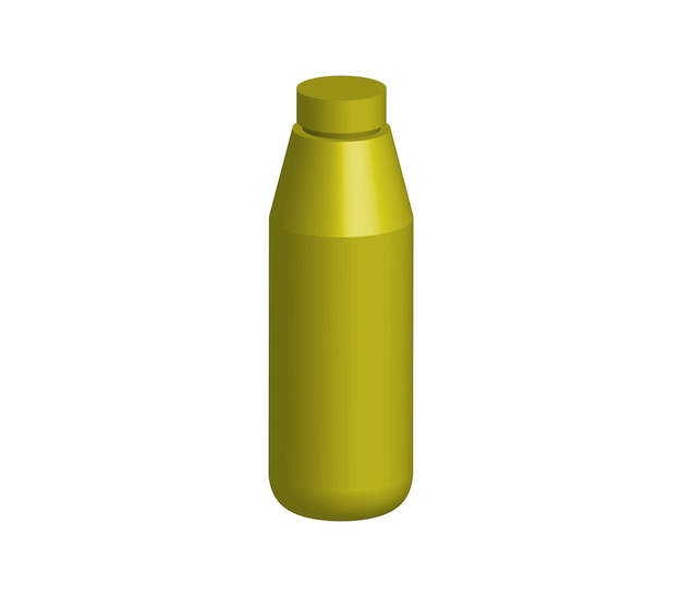 Threedimensional mustard bottle