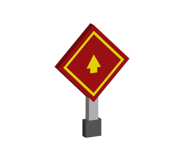 Threedimensional road sign