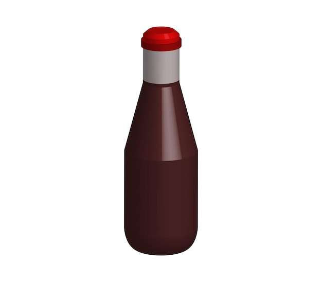 Threedimensional soy sauce bottle