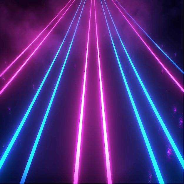 Vector threedimensional stage tunnel illumination render neon perspective glowing show futuristic v