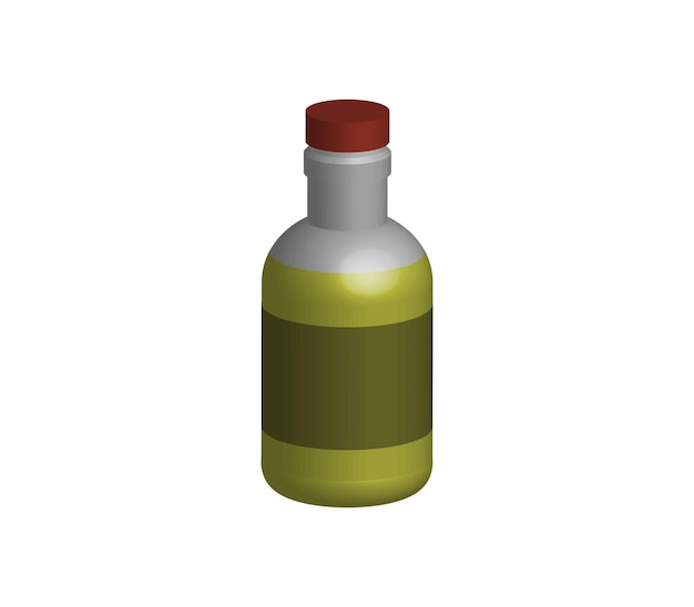 Threedimensional vinegar bottle