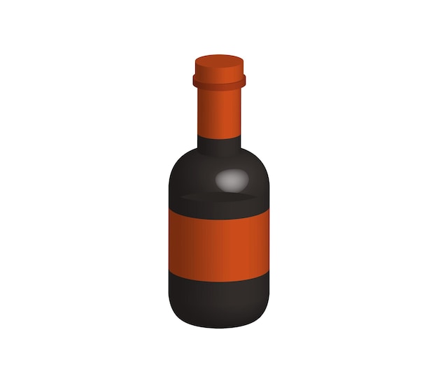 Threedimensional wine bottle