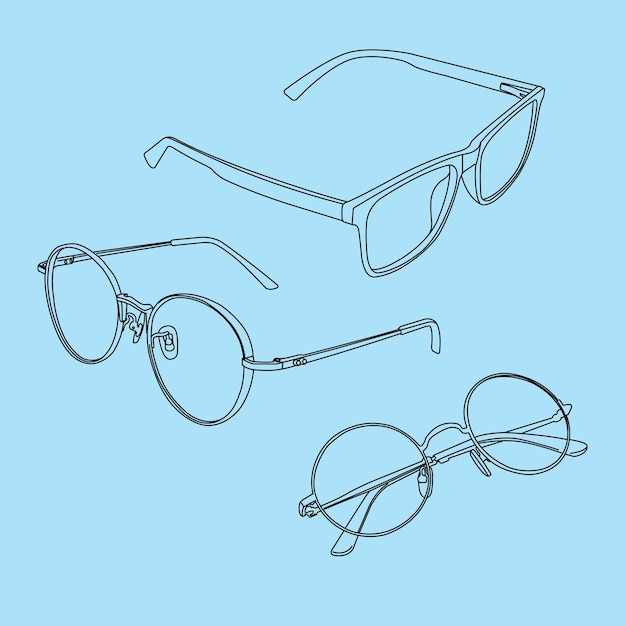 THREEE GLASSES LINEART