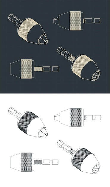 Threejaw drill chuck drawings