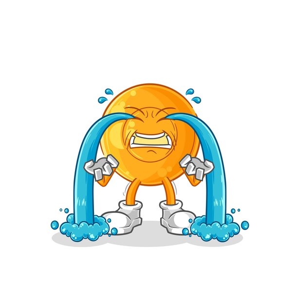 Throat lozenges crying illustration character vector