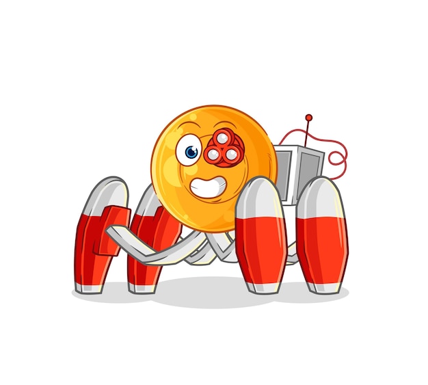 Throat lozenges future robot vector cartoon character