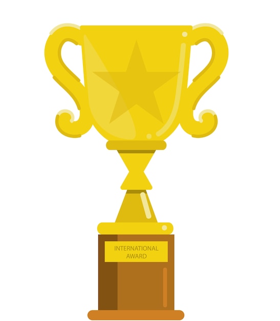 Throphy prize isolated vector illustration