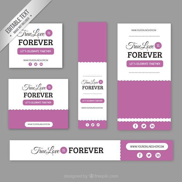 Thrue love banners pack