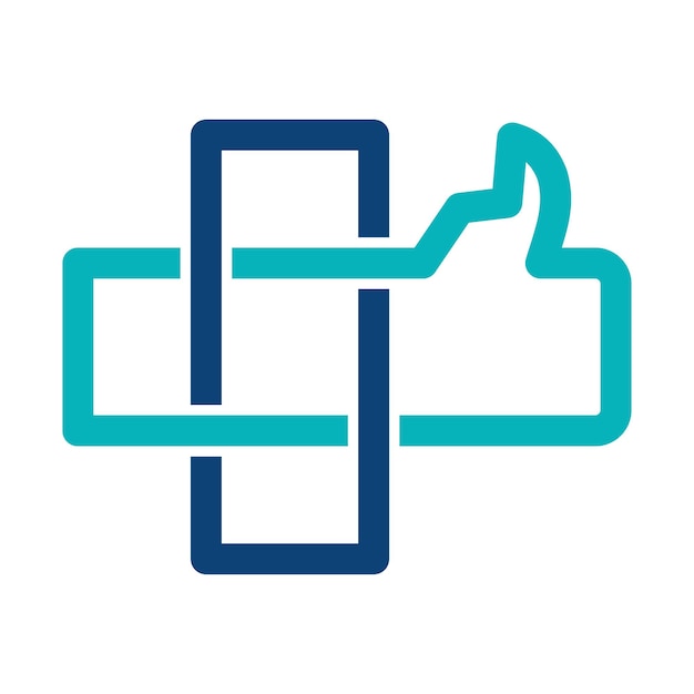 Thumb medical cross health logo Icon Illustration Brand Identity