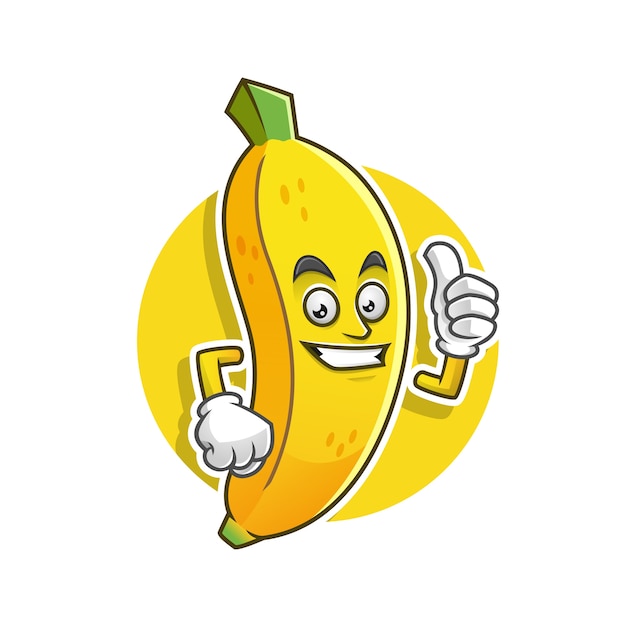 Thumb up banana mascot